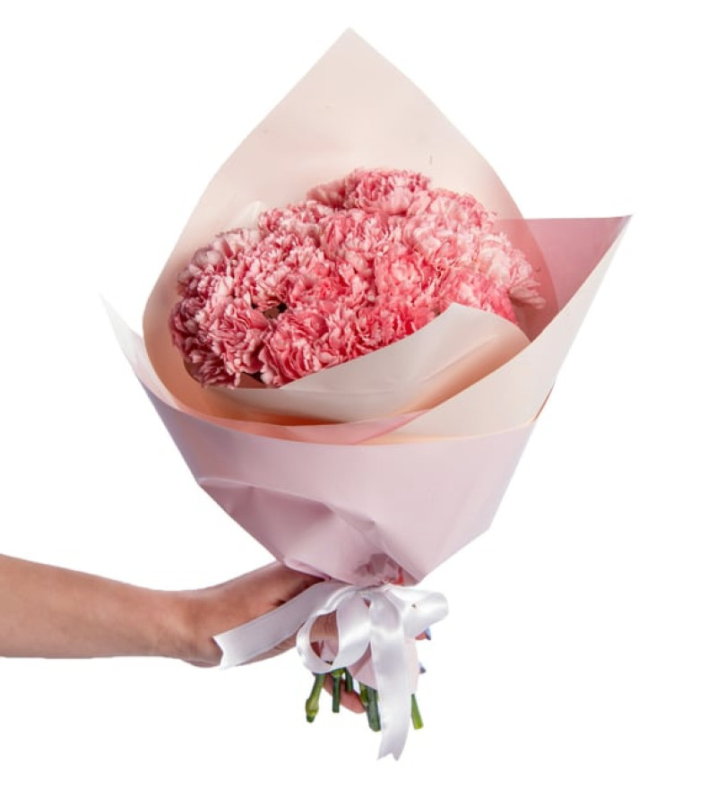 Pudra Bukette Pembe Karanfiller